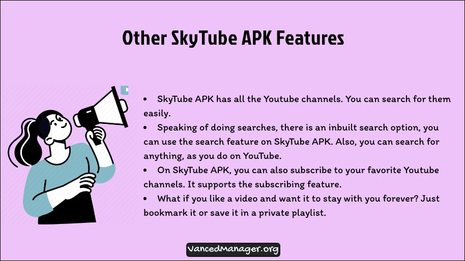 SkyTube APK Features